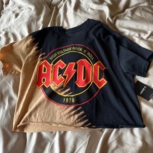 AC/DC Women’s Graphic T-Shirt - Black and Tan
